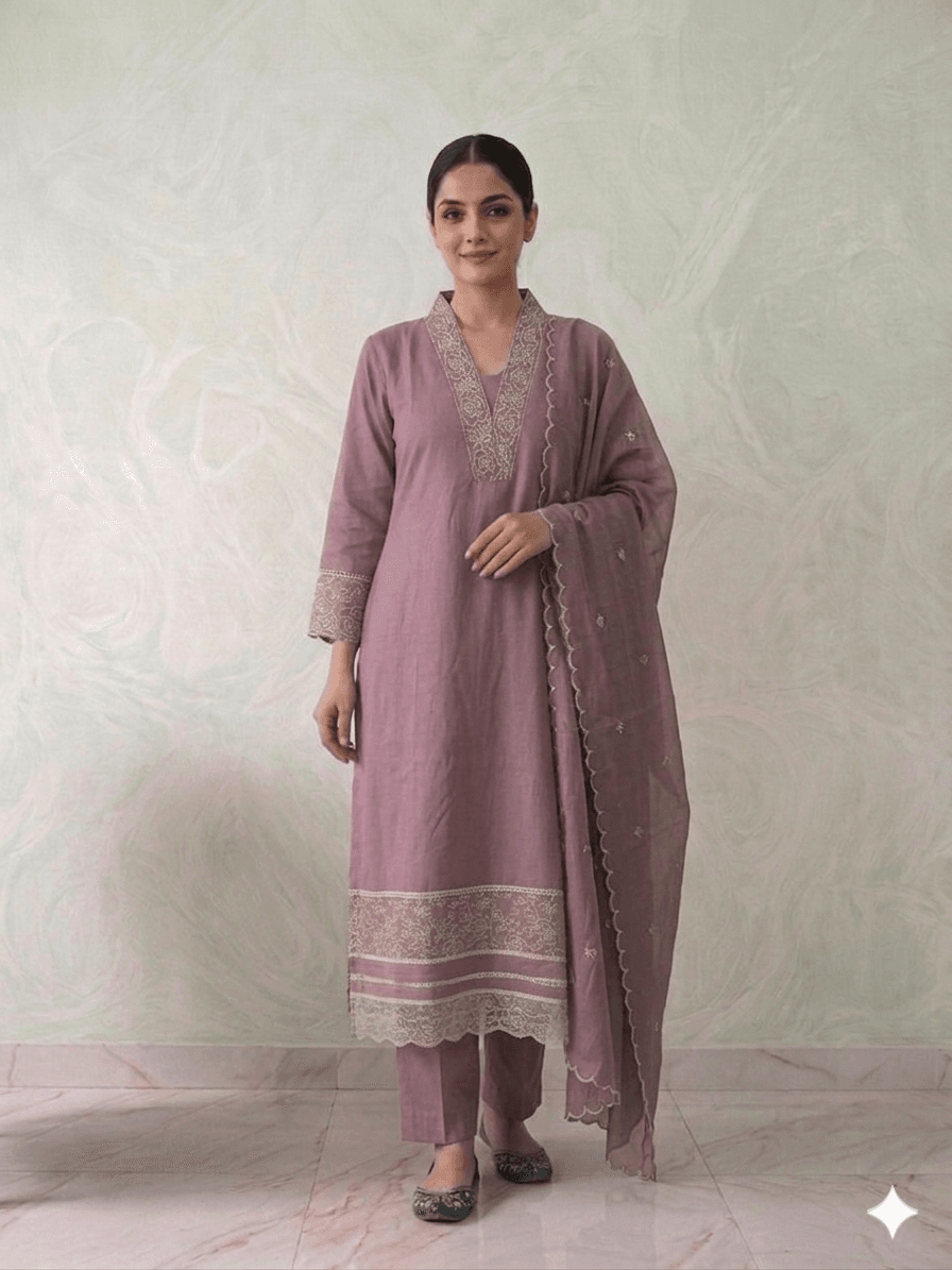 Mauve Roman Silk 3Pc suit — Roman Silk